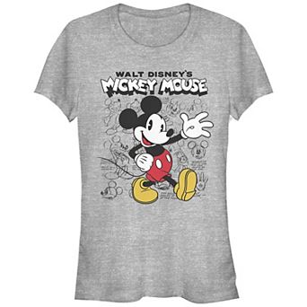 Disney's Mickey Mouse Sketches Background Juniors' Graphic Tee