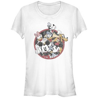 Disney's Mickey Mouse And Friends Retro Badge Juniors' Graphic Tee