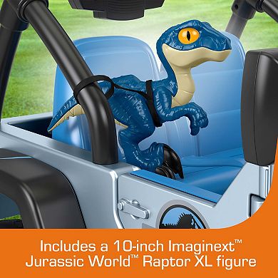 Power Wheels Jurassic World Jeep Wrangler Dino Damage Battery-Powered Ride-On Vehicle
