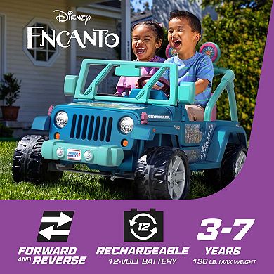 Disney's Encanto Power Wheels Jeep Wrangler Battery-Powered Ride-On Vehicle