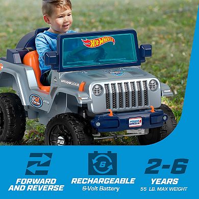 Power Wheels Hot Wheels Jeep Wrangler Battery-Operated Ride-On Vehicle