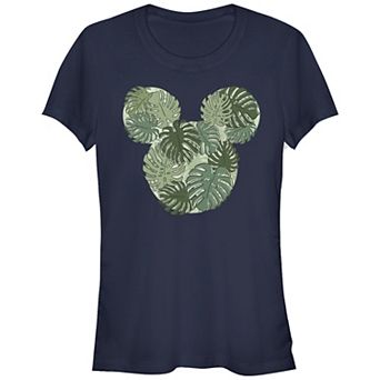 Disney's Mickey Mouse Monstera Leaves Head Juniors' Graphic Tee