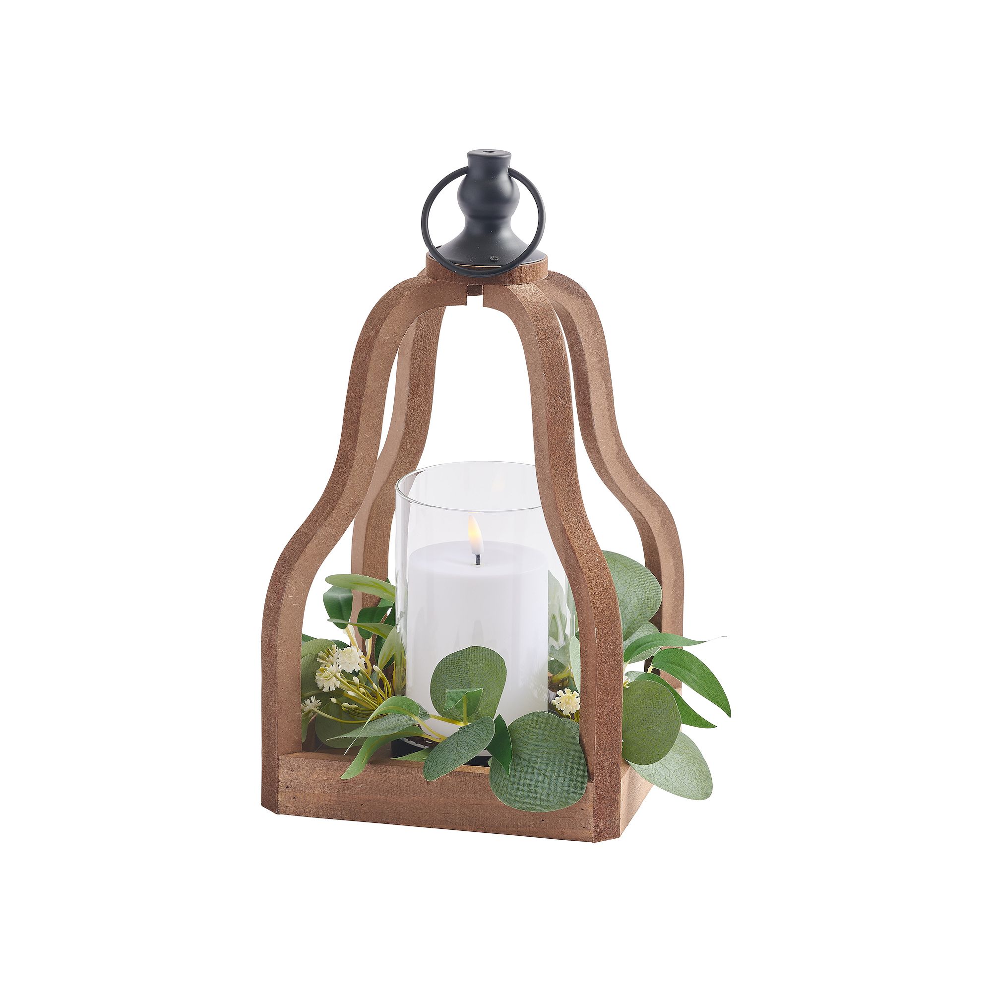 Studio 66 Greyson LED Candle Lantern Table Decor, Brown