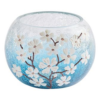 Studio 66 Dogwood Dreams Floral Bowl LED Table Decor