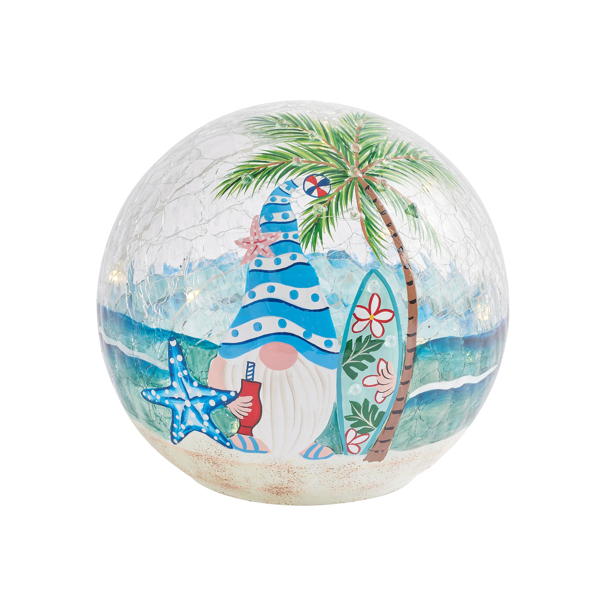Studio 66 Surfer Gnome Mini Orb LED Table Decor, Multi None
