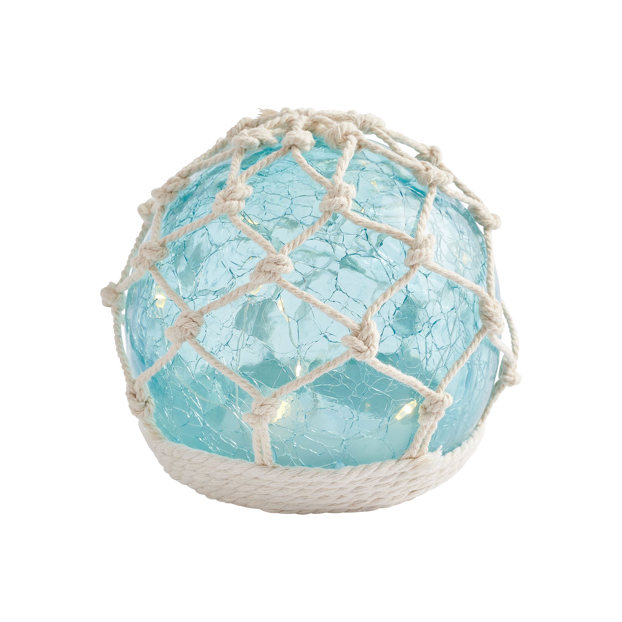 Studio 66 Turquoise Sea Glass Mini Orb LED Table Decor, Blue