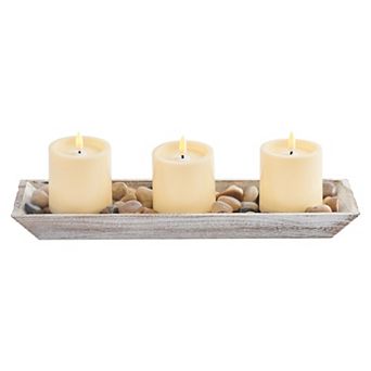 Studio 66 Shiloh LED Candle Tray Table Decor
