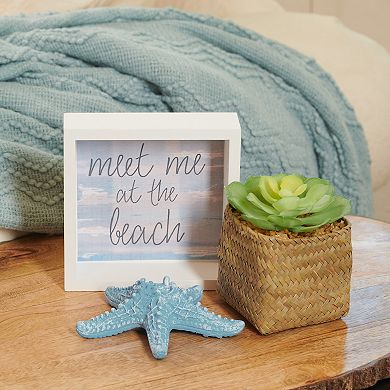 Studio 66 "Meet Me At The Beach" Box Art, Artificial Succulent & Starfish Table Decor 3-pc. Set