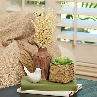 Studio 66 Desert Sand Artificial Succulent, Bird & Vase Table Decor 3-pc. Set