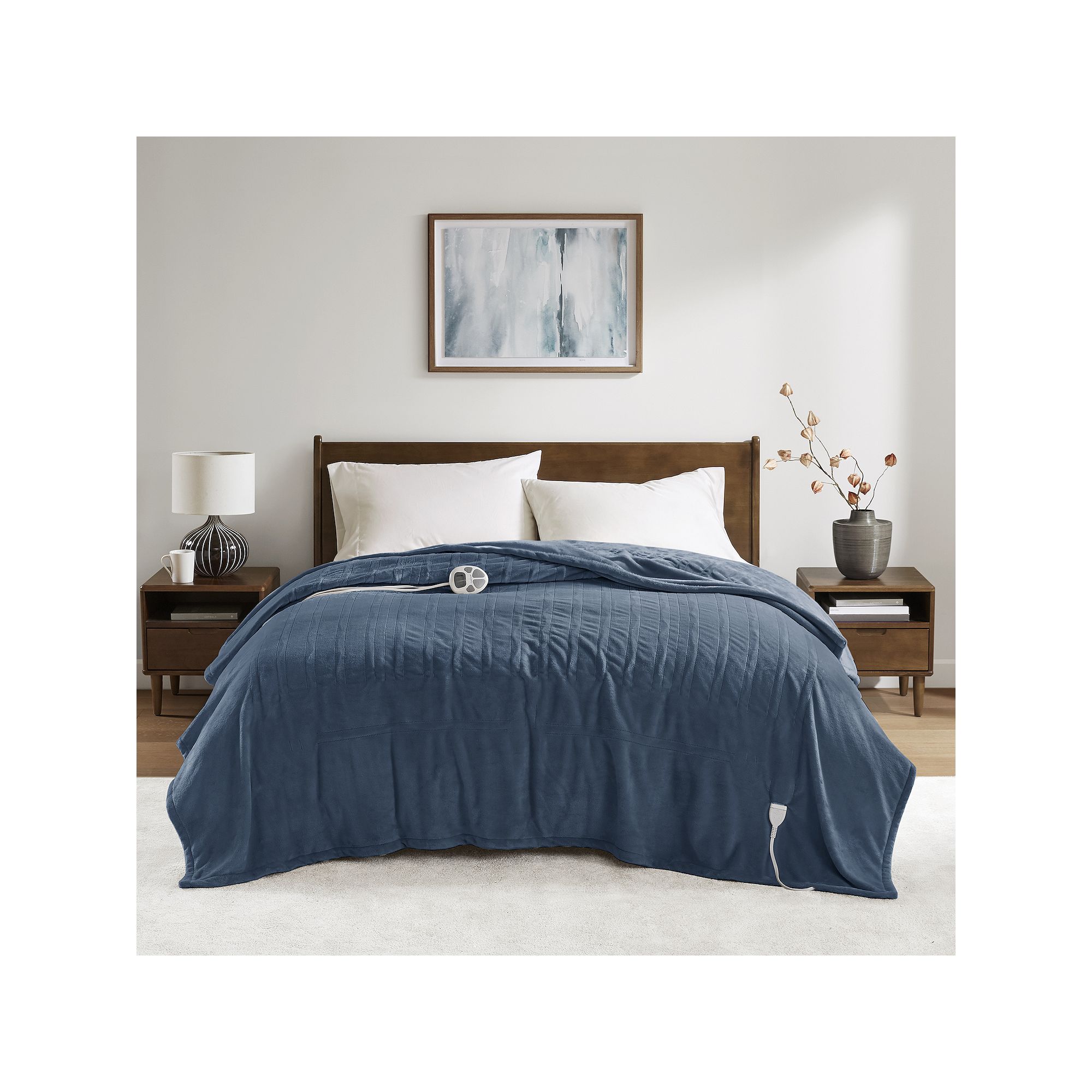 Cuddl Duds® Heated Plush Blanket, Blue