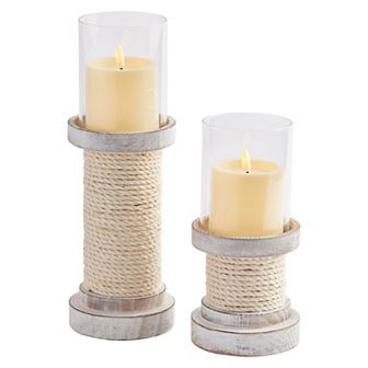 Studio 66 Avalon S2 Pillar LED Candle Holder Table Decor 2 pc Set