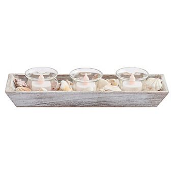 Studio 66 Sea Treasures LED Votive Candle Tray Table Decor