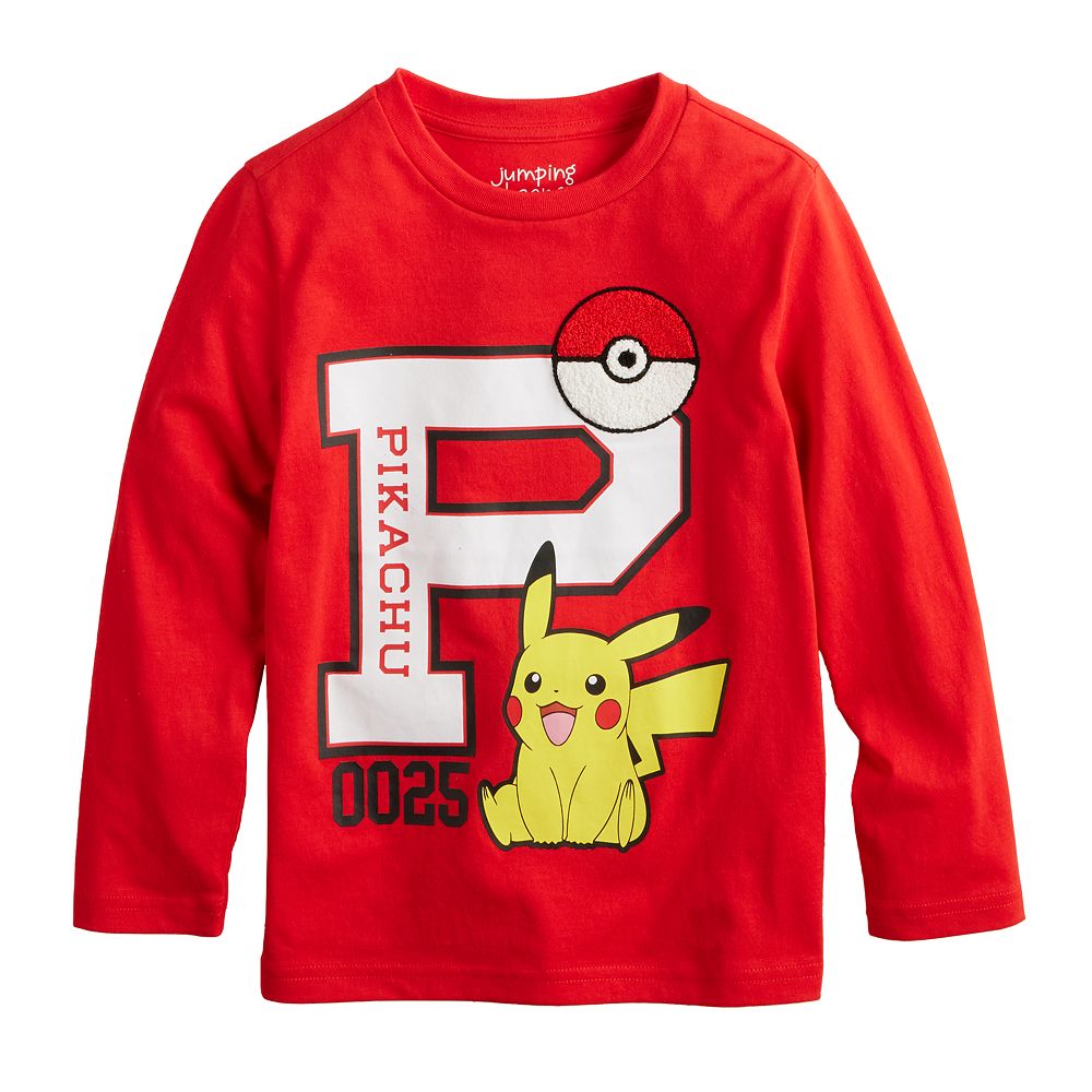 Boys 4-12 Jumping Beans® Pokemon Pikachu 0025 Long Sleeve Graphic Tee