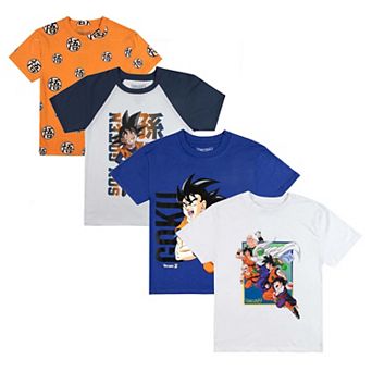 Boys 8-20 Bioworld Dragon Ball Z Short Sleeve Crewneck Graphic Tee 4-Pack