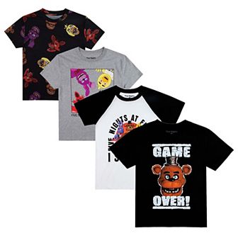 Boys 8-20 Bioworld Five Nights at Freddy's Short Sleeve Crewneck Graphic Tee 4-Pack