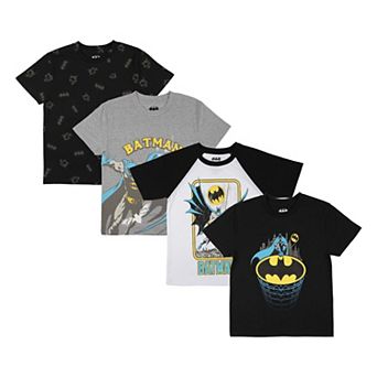 Boys 8-20 DC Comics Batman Portraits & Logos Crewneck Graphic Tee 4-Pack