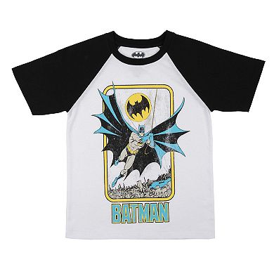 Boys 8-20 DC Comics Batman Portraits & Logos Crewneck Graphic Tee 4-Pack