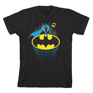Boys 8-20 DC Comics Batman Portraits & Logos Crewneck Graphic Tee 4-Pack