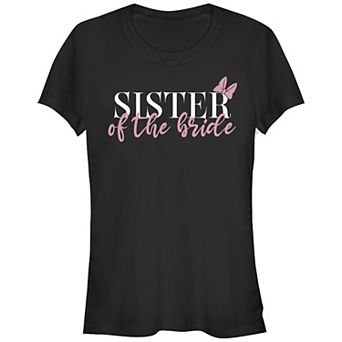 Disney's Minnie Mouse Sister Of The Bride Juniors' Graphic Tee