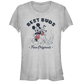 Disney's Mickey Mouse And Pluto Best Buds Juniors' Graphic Tee