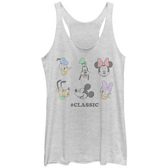 Disney's Mickey Mouse And Friends #Classic Tri-Blend Juniors' Graphic Racerback Tank