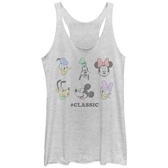 Disney's Mickey Mouse And Friends #Classic Tri-Blend Juniors' Graphic Racerback Tank