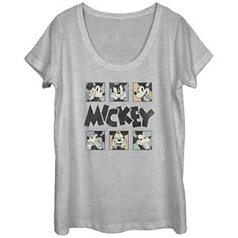 Disney's Mickey Mouse Head Portraits Juniors' Graphic Tee