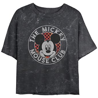 Disney's The Mickey Mouse Club Crop Top Mineral Wash Juniors' Graphic Tee