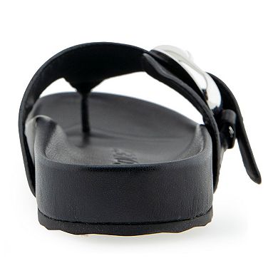 Aerosoles Lloyd Women's Thong Leather Slide Sandals