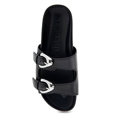 Aerosoles Link Women's Leather Slide Sandals