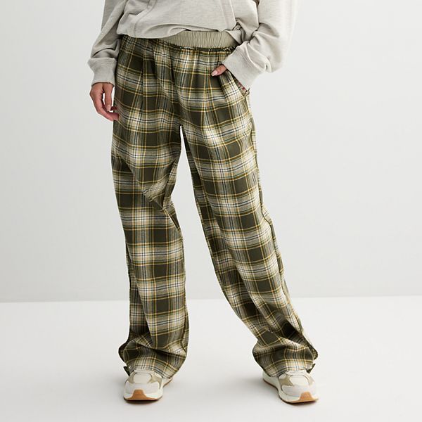 Juniors' Vanilla Star Plaid Pants