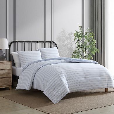 True Comfort Easy Eco Blue Stripe Comforter Set with Shams