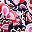 Navy Red Floral Vine