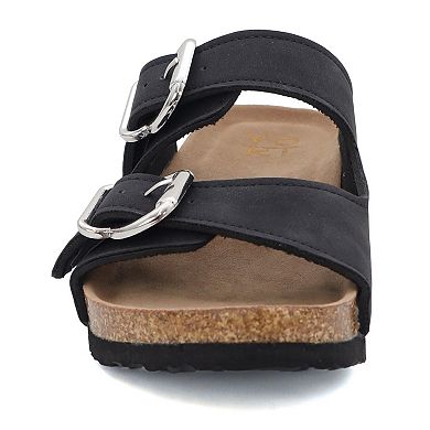 Yoki Lorayn-10 Women's Wedge Slip-On Sandals