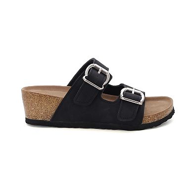 Yoki Lorayn-10 Women's Wedge Slip-On Sandals