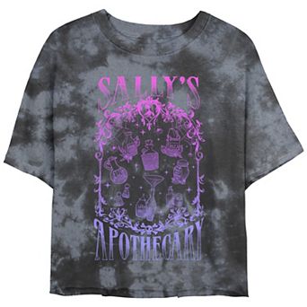 Disney's The Nightmare Before Christmas Sally's Dark Apothecary Crop Top Bombard Wash Juniors' Graphic Tee