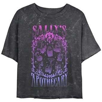 Disney's The Nightmare Before Christmas Sally's Dark Apothecary Crop Top Mineral Wash Juniors' Graphic Tee