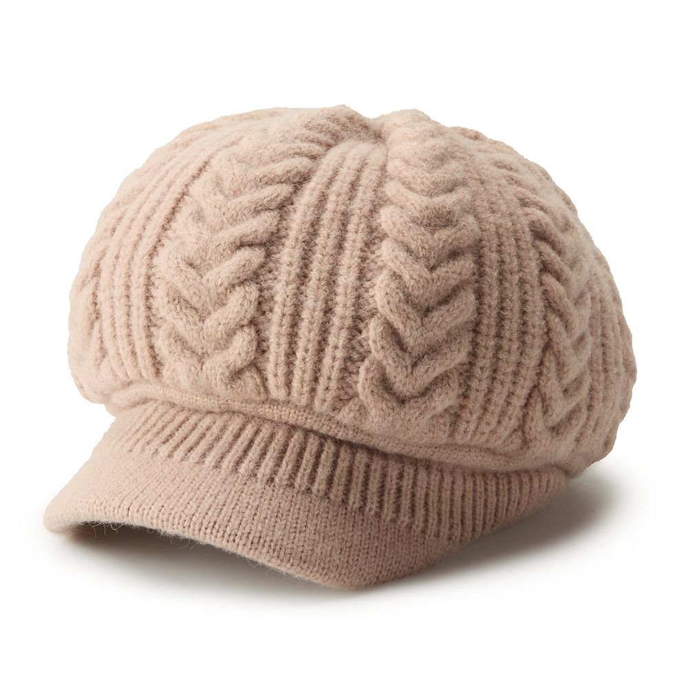 Women's Nine West Slouchy Cable Knit Cabbie Hat