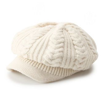 Women's Nine West Slouchy Cable Knit Cabbie Hat