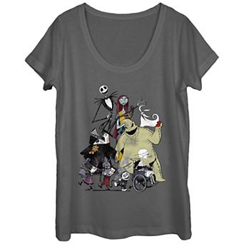 Disney's The Nightmare Before Christmas Halloween Town Group Juniors' Graphic Tee