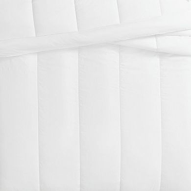 Brooklyn Loom Solid Cotton Percale White Comforter Set