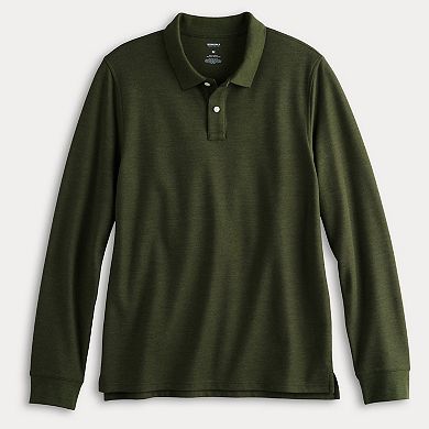 Men's Sonoma Goods For Life Adaptive Long Sleeve Pique Polo