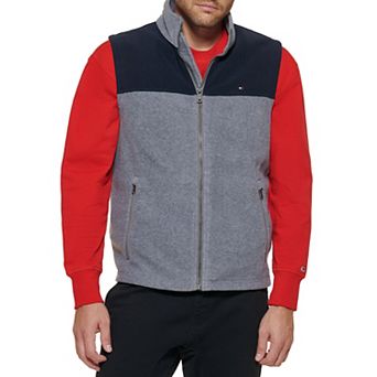 Big & Tall Tommy Hilfiger Fleece Vest with Stand Collar