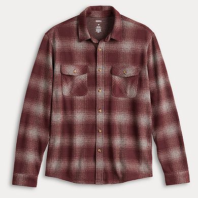 Men's Sonoma Goods For Life® Long Sleeve Supersoft Knit Button-Up Shirt