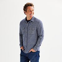 Sonoma Goods For Life Long Sleeve Supersoft Knit Button-Up Shirt Deals