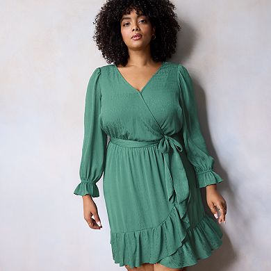 Plus Size LC Lauren Conrad Mini Wrap Dress