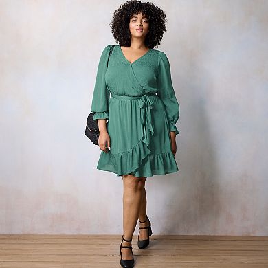 Plus Size LC Lauren Conrad Mini Wrap Dress