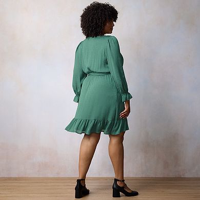 Plus Size LC Lauren Conrad Mini Wrap Dress