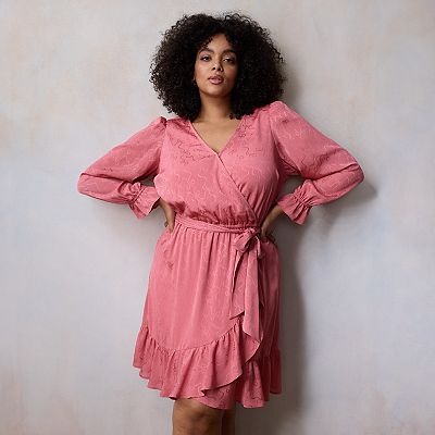 Plus Size LC Lauren Conrad Mini Wrap Dress