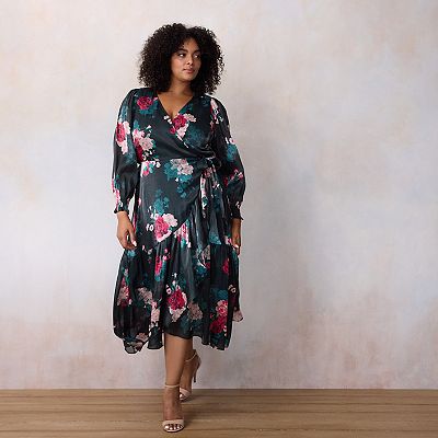 mamacita maxi dress LaBelle Strapless Drop Waist Pink Floral Maxi Dress - L Size - Women's Dresses